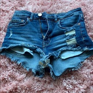 H&M High waisted jean shorts